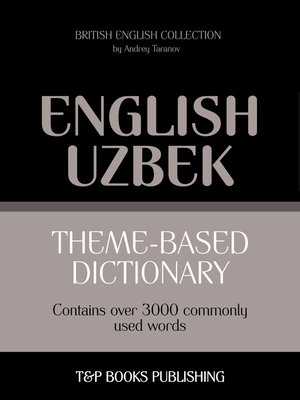 cover image of Theme-Based Dictionary